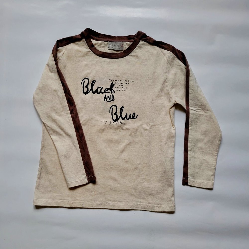 ZARA BOYS PRINTED LONG SLEEVE TEE SIZE 7